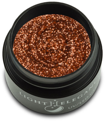 Light Elegance UV/LED Glitter Gel Cinnamon - .575oz/ 17 ml