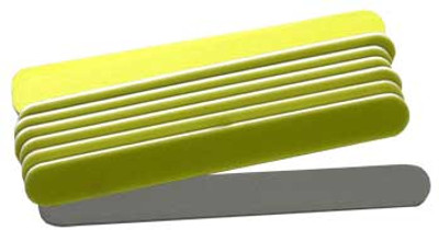Yellow / Silver Washable Cushion Nail File - 50/pack - 180/240