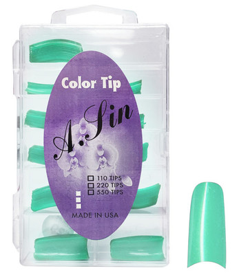 A. Sin Assorted Color Nail Tips Blle Green - 110ct # 26