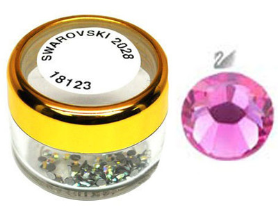 Swarovski 2028 Xilion Hotfix Flat Back SS5 Rose - 100 pcs