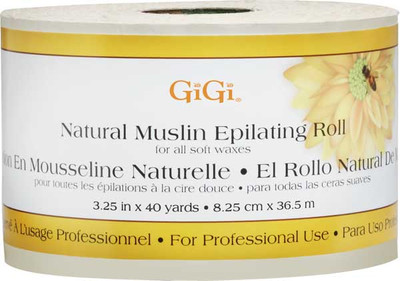 GiGi Natural Muslin Epilating Roll - 3.25" x 40 yds
