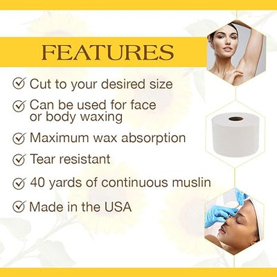 GiGi Natural Muslin Epilating Roll - 3.25" x 40 yds