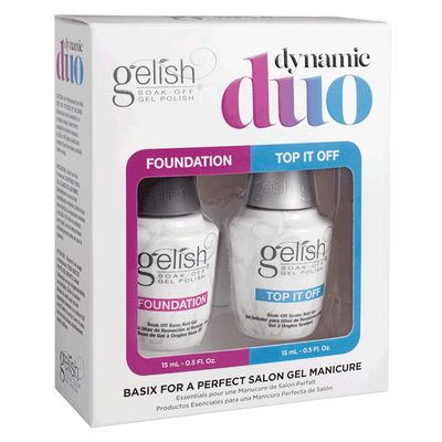 Gelish Soak Off Dynamic DUO FOUNDATION & TOP IT OFF - 0.5 fl oz (15 mL)