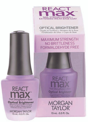 Morgan Taylor REACTmax Optical Brightener Nail Base Coat - .5 oz