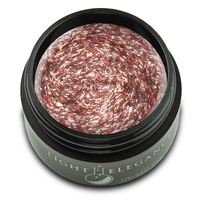 Light Elegance UV/LED Glitter Gel Rose Fuzzie - .57 oz/17 ml