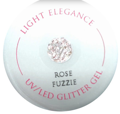 Light Elegance UV/LED Glitter Gel Rose Fuzzie - .57 oz/17 ml