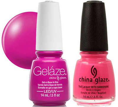 Gelaze Gel Polish & Nail Lacquer DUO Shocking Pink - .5 fl oz