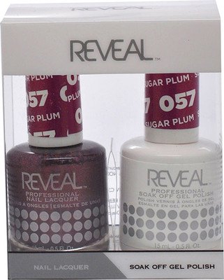 Reveal Gel Polish & Nail Lacquer Matching Duo - SUGAR PLUM - .5 oz