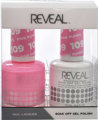 Reveal Gel Polish & Nail Lacquer Matching Duo - PINK PUMPS - .5 oz