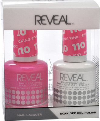 Reveal Gel Polish & Nail Lacquer Matching Duo - SHOCKING PINK - .5 oz