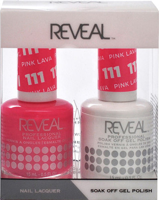 Reveal Gel Polish & Nail Lacquer Matching Duo - PINK LAVA - .5 oz