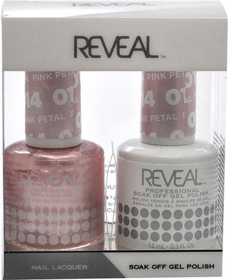 Reveal Gel Polish & Nail Lacquer Matching Duo - PINK PETAL - .5 oz