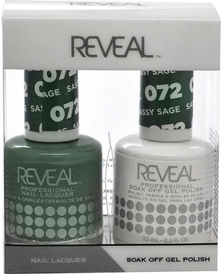 Reveal Gel Polish & Nail Lacquer Matching Duo - SASSY SAGE - .5 oz