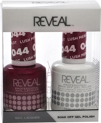 Reveal Gel Polish & Nail Lacquer Matching Duo - LUSH MERLOT - .5 oz