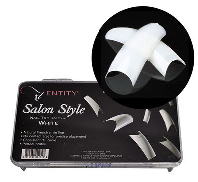 Entity Salon Style Nail Tips - White - 200ct