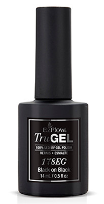 EzFlow TruGel Polish Black on Black 178EG - 14 mL / 0.5 fl oz