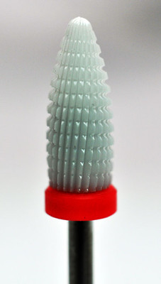 Pyramid Zirconia Ceramic Football Shaped Carbide Bit - Fine - 3/32"
