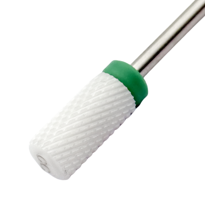 White Ceramic Large Barrel Nail Bit - 3/32" Shank - Coarse (Unchamfered Edge)