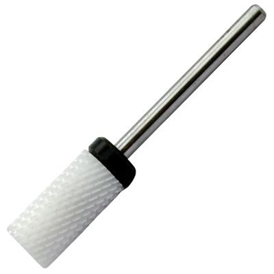 White Ceramic Large Barrel Nail Bit - 3/32" Shank - Extra Coarse (Unchamfered Edge)