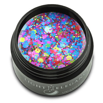 LE Light Elegance UV/LED Glitter Gel Sangria - .575 Oz (17 mL)