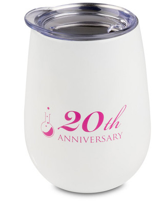 Light Elegance 20th Anniversary Stemless Wine Glass