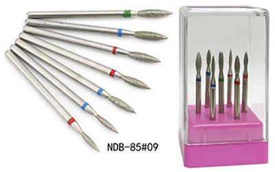 NDi beauty Diamond Carbide Bit Set 7 PCS - 3/32 Shank - NDB85-09