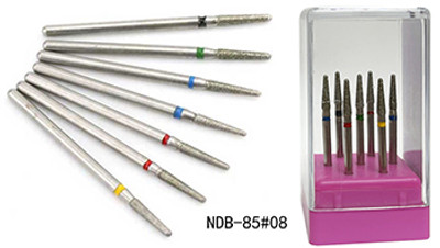 NDi beauty Diamond Carbide Bit Set 7 PCS - 3/32 Shank - NDB85-08