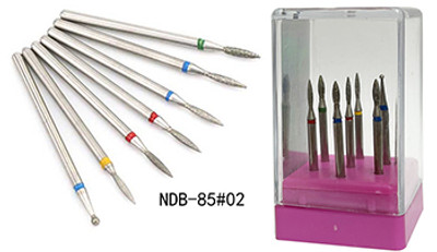 NDi beauty Diamond Carbide Bit Set 7 PCS - 3/32 Shank - NDB85-02