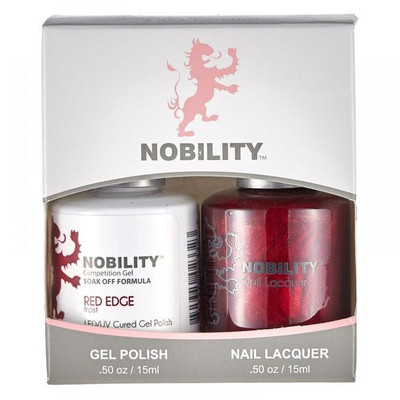 LeChat Nobility Gel Polish & Nail Lacquer Duo Set Red Edge - .5 oz / 15 ml
