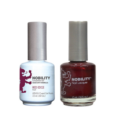 LeChat Nobility Gel Polish & Nail Lacquer Duo Set Red Edge - .5 oz / 15 ml