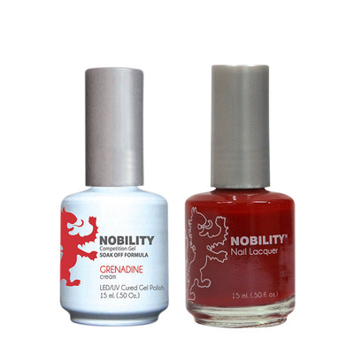 LeChat Nobility Gel Polish & Nail Lacquer Duo Set Grenadine - .5 oz / 15 ml