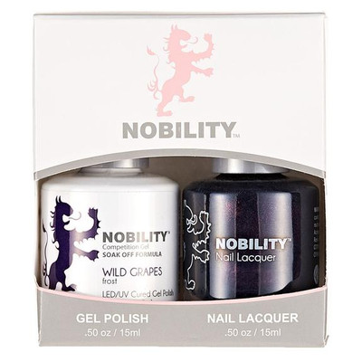 LeChat Nobility Gel Polish & Nail Lacquer Duo Set Wild Grapes - .5 oz / 15 ml