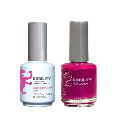 LeChat Nobility Gel Polish & Nail Lacquer Duo Set Purple Passion - .5 oz / 15 ml