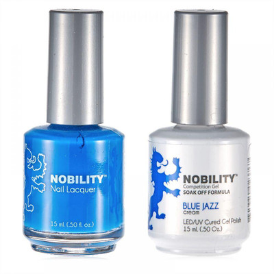 LeChat Nobility Gel Polish & Nail Lacquer Duo Set Blue Jazz - .5 oz / 15 ml