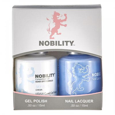 LeChat Nobility Gel Polish & Nail Lacquer Duo Set Sky Blue - .5 oz / 15 ml