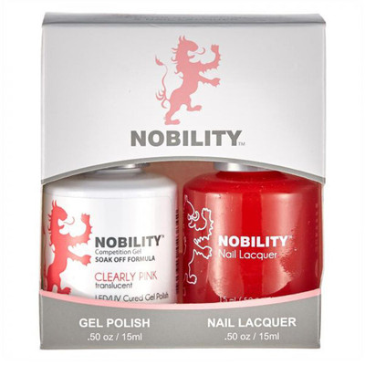 LeChat Nobility Gel Polish & Nail Lacquer Duo Set Clear Pink - .5 oz / 15 ml