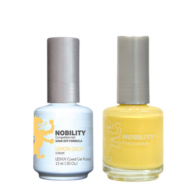 LeChat Nobility Gel Polish & Nail Lacquer Duo Set Lemon Drop - .5 oz / 15 ml