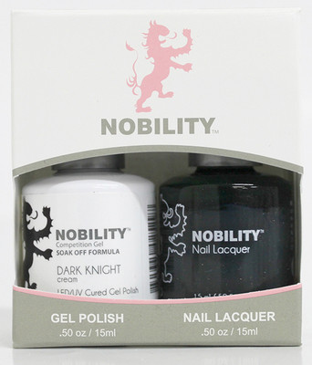 LeChat Nobility Gel Polish & Nail Lacquer Duo Set Dark Knight - .5 oz / 15 ml