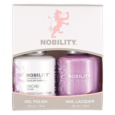 LeChat Nobility Gel Polish & Nail Lacquer Duo Set Orchid - .5 oz / 15 ml