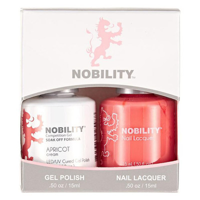 LeChat Nobility Gel Polish & Nail Lacquer Duo Set Apricot - .5 oz / 15 ml