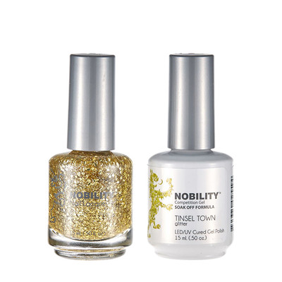 LeChat Nobility Gel Polish & Nail Lacquer Duo Set Tinsel Town - .5 oz / 15 ml