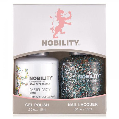 LeChat Nobility Gel Polish & Nail Lacquer Duo Set Pastel Party - .5 oz / 15 ml