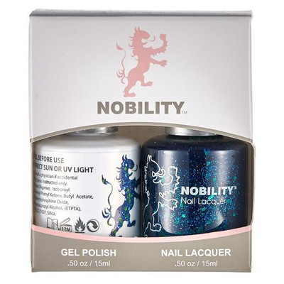 LeChat Nobility Gel Polish & Nail Lacquer Duo Set Aquamarine - .5 oz / 15 ml