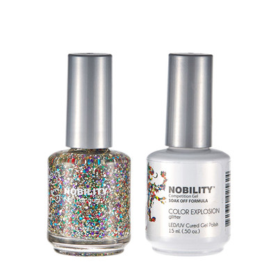 LeChat Nobility Gel Polish & Nail Lacquer Duo Set Color Explosion - .5 oz / 15 ml