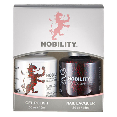 LeChat Nobility Gel Polish & Nail Lacquer Duo Set Rubies Galore - .5 oz / 15 ml