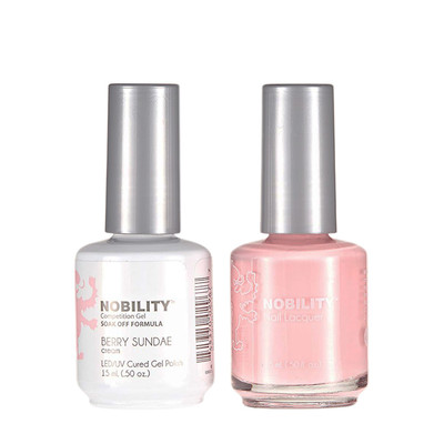 LeChat Nobility Gel Polish & Nail Lacquer Duo Set Berry Sundae - .5 oz / 15 ml