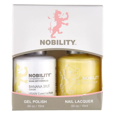 LeChat Nobility Gel Polish & Nail Lacquer Duo Set Banana Split - .5 oz / 15 ml