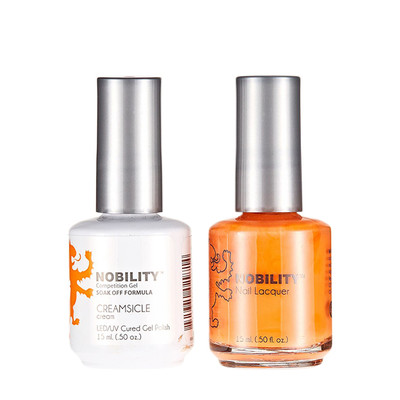 LeChat Nobility Gel Polish & Nail Lacquer Duo Set Creamsicle - .5 oz / 15 ml