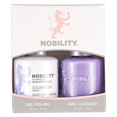 LeChat Nobility Gel Polish & Nail Lacquer Duo Set Sugar Plum - .5 oz / 15 ml