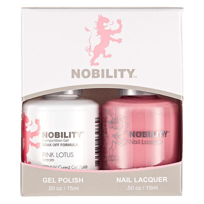 LeChat Nobility Gel Polish & Nail Lacquer Duo Set Pink Lotus - .5 oz / 15 ml